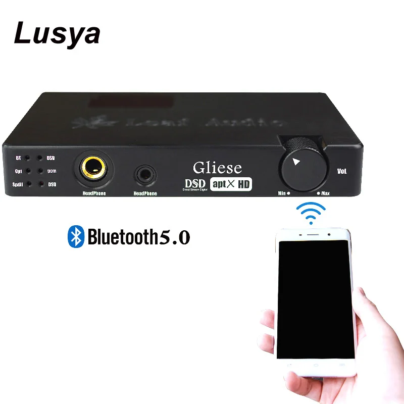 

CSR8675 ES9038 XMOS XU208 Bluetooth 5.0 APTX HD Decoding Amp Optical Coaxial OTG Input DSD Decoder DAC 24it 192K T0033