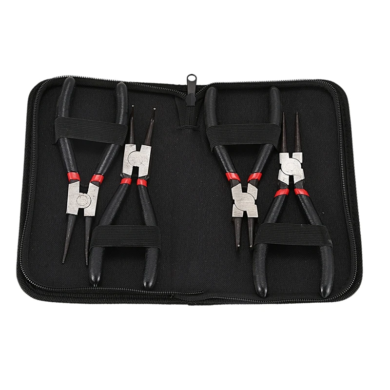 Portable Multi-function 7Inch Internal External Retaining Clips Snap Ring Circlip Pliers Set Straight Retain Tool 4Pcs Set Blac
Portable Multi-function 7Inch Internal External Retaining Clips Snap Ring Circlip Pliers Set Straight Retain Tool 4Pcs Set Blac