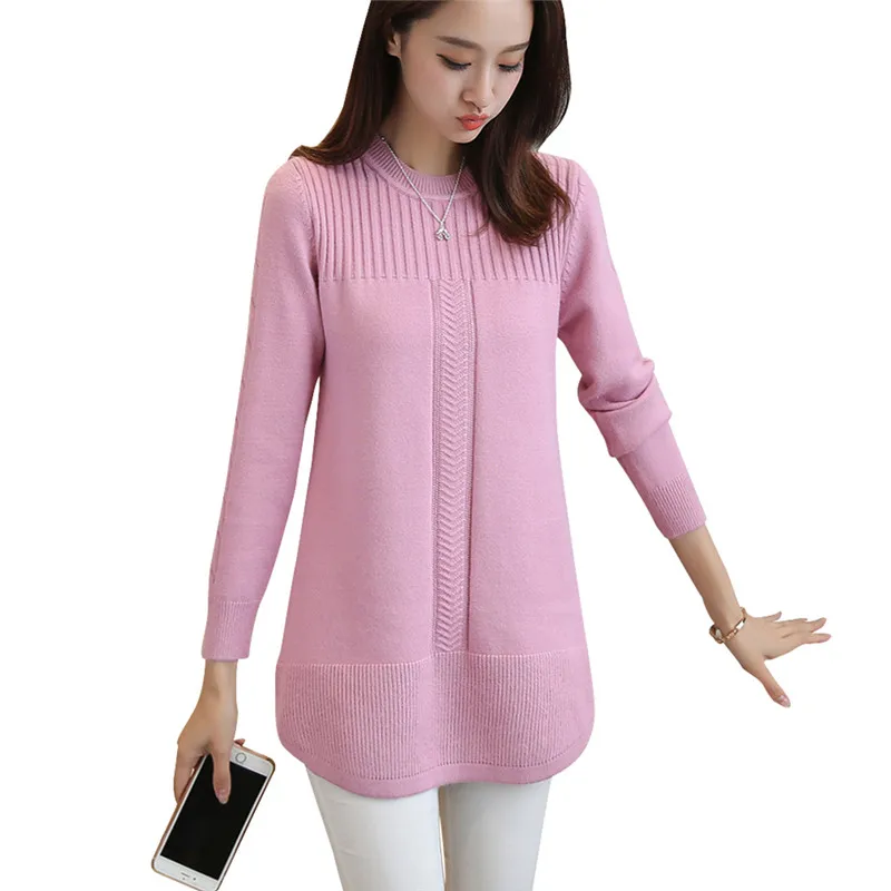 2019 New High Quality Pullovers Autumn Winter European Style Women Fashion Pullovers Cashmere Knitted Long Sweater Women
2019 New High Quality Pullovers Autumn Winter European Style Women Fashion Pullovers Cashmere Knitted Long Sweater Women