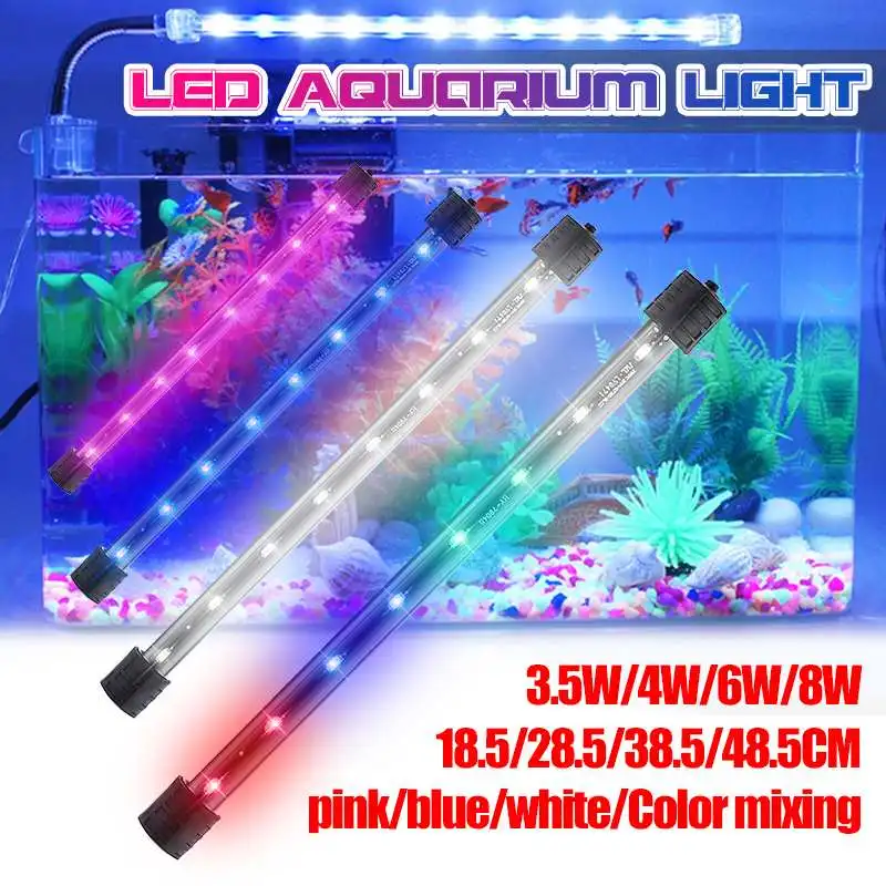 Aquarium LED Bar Light Waterproof Fish Tank Light Aquario Lamp 18.5/28.5/38.5/48.5CM Underwater Aquariums Decor Lighting 220V
Aquarium LED Bar Light Waterproof Fish Tank Light Aquario Lamp 18.5/28.5/38.5/48.5CM Underwater Aquariums Decor Lighting 220V