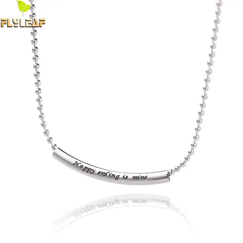 Flyleaf Long Tube Letter 100% 925 Sterling Silver Necklace For Women Fashion Chain Fine Jewelry Simple Necklaces & Pendants
Flyleaf Long Tube Letter 100% 925 Sterling Silver Necklace For Women Fashion Chain Fine Jewelry Simple Necklaces & Pendants