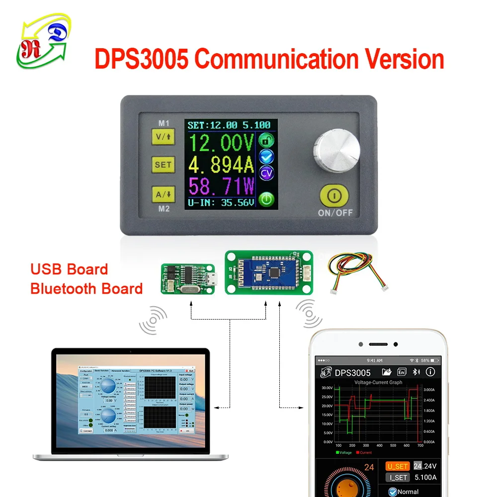 RD DPS3005 Communication Function Constant Voltage current Step-down Power Supply module Voltage converter LCD voltmeter 30V 5A
RD DPS3005 Communication Function Constant Voltage current Step-down Power Supply module Voltage converter LCD voltmeter 30V 5A