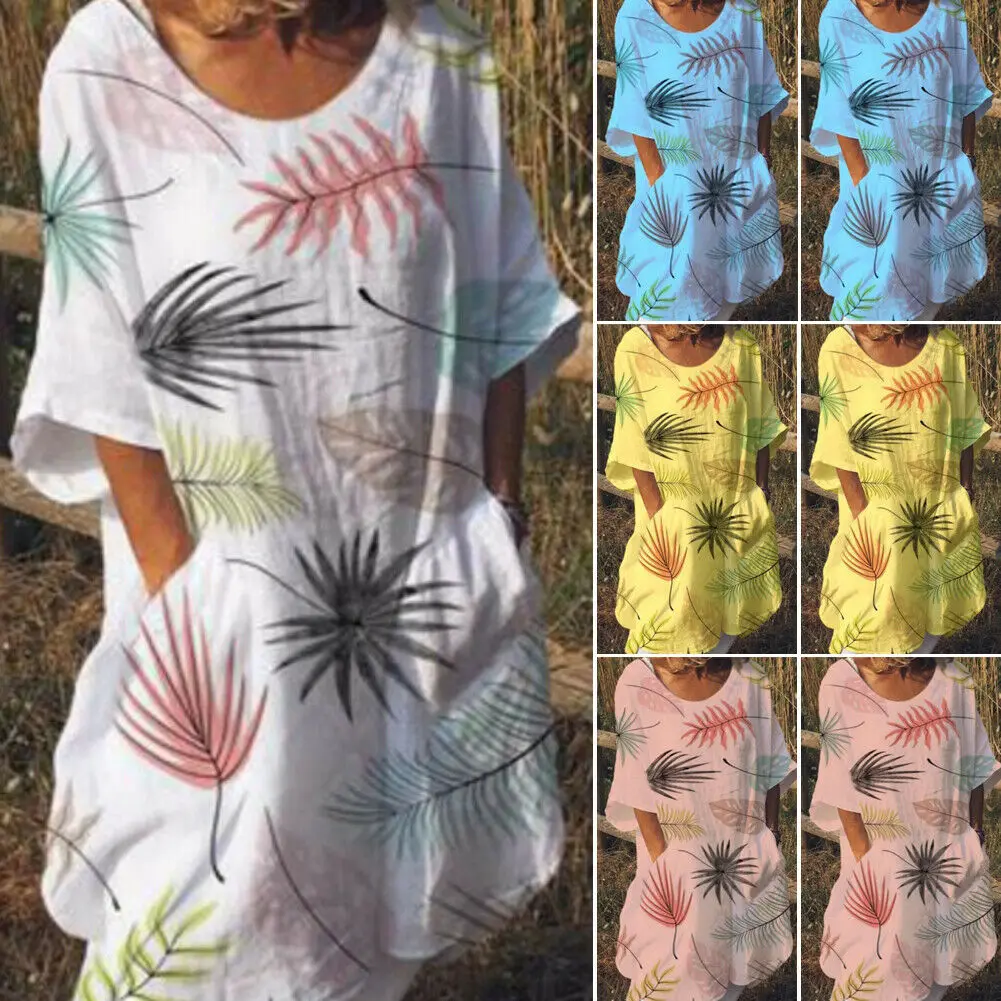Womens Print Maxi Beach Dress Half Sleeve Casual Boho Kaftan Tunic Gypsy Ethnic Dress Loose Casual Bohe Beach Summer Dresses
Womens Print Maxi Beach Dress Half Sleeve Casual Boho Kaftan Tunic Gypsy Ethnic Dress Loose Casual Bohe Beach Summer Dresses