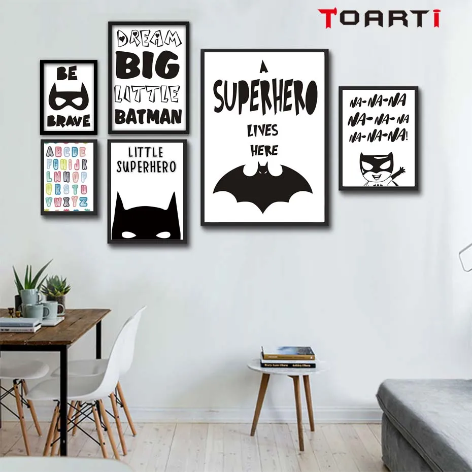 Batman Super Hero Canvas Painting ABC Alphabet Nursery Wall Art Posters Prints Pictures For Kids Room Home Decor No Frame
Batman Super Hero Canvas Painting ABC Alphabet Nursery Wall Art Posters Prints Pictures For Kids Room Home Decor No Frame