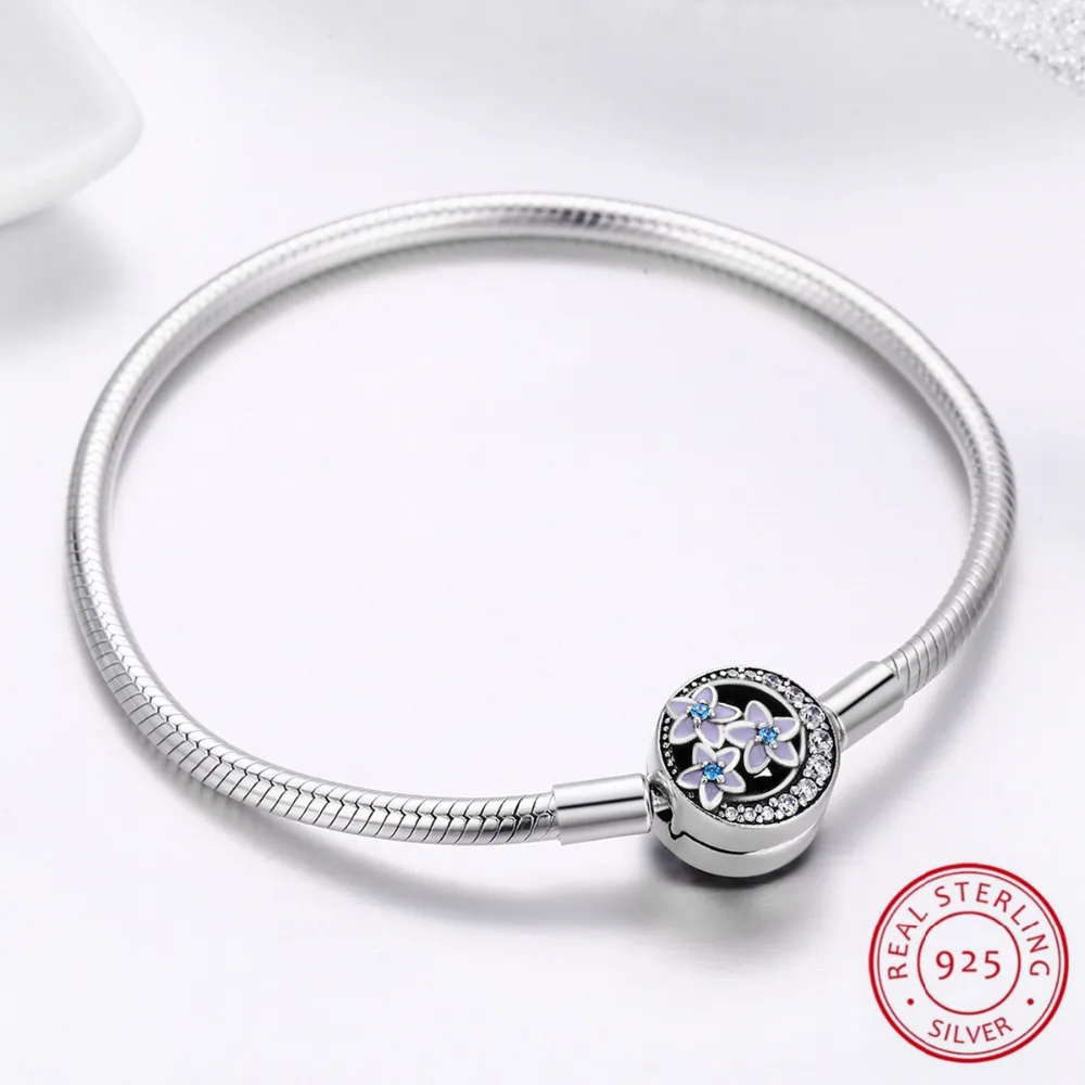 Luxury 100% Genuine 925 Sterling Silver Original Chain Bracelet Bangle Purple Flowers for Women Fit DIY Charms Fine Jewelry
Luxury 100% Genuine 925 Sterling Silver Original Chain Bracelet Bangle Purple Flowers for Women Fit DIY Charms Fine Jewelry