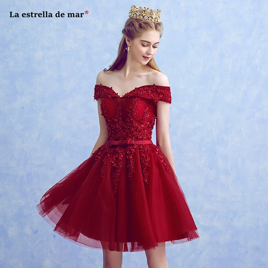 Plus size vestidos de boda invitados2019 new lace beaded Boat NeckA Line burgundy bridesmaid dresses short robe mariee princesse
Plus size vestidos de boda invitados2019 new lace beaded Boat NeckA Line burgundy bridesmaid dresses short robe mariee princesse