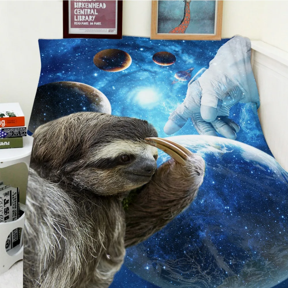 Blankets Cobertor Warmth Soft Plush Funny Cute Sloth Blue Galaxy Planet Starry Night Bed Throw Blanket Thick Plaid
Blankets Cobertor Warmth Soft Plush Funny Cute Sloth Blue Galaxy Planet Starry Night Bed Throw Blanket Thick Plaid