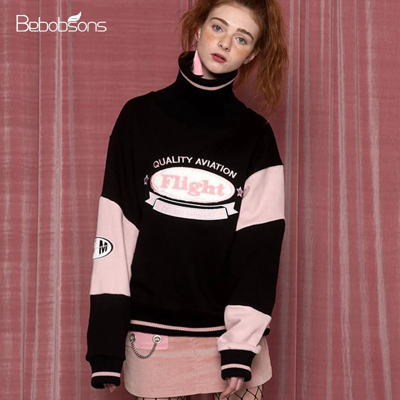 Original Design Brand Women Streetwear Letters Patchwork Knitted Turtleneck Fall Winter Newest Fleece Thick Ladies Tops Hooldies 
Original Design Brand Women Streetwear Letters Patchwork Knitted Turtleneck Fall Winter Newest Fleece Thick Ladies Tops Hooldies