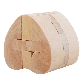 

Hot Barrel Shape Classical Intellectual Toy IQ Brain Teaser Training Test Wooden Puzzle Cube Kong Ming/Luban Lock For Children