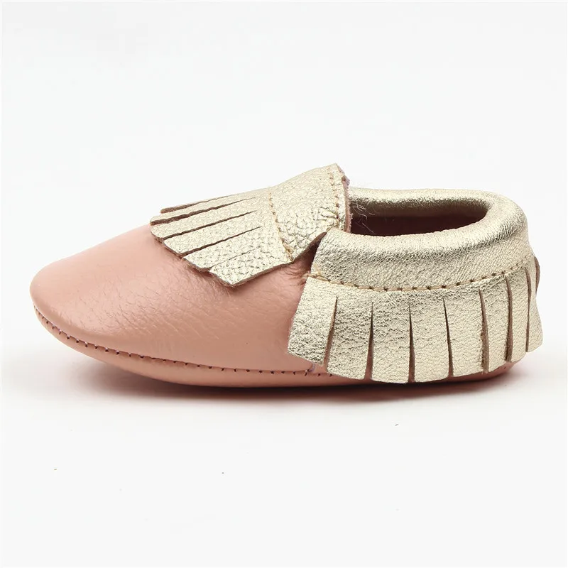 baby girl gold moccasins