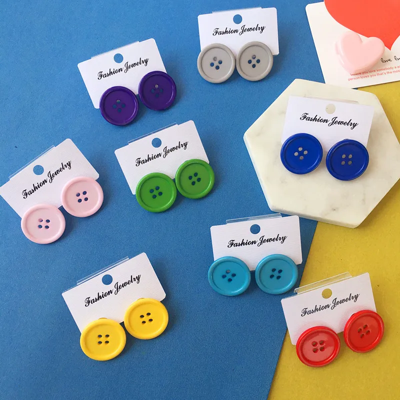 2019 New Exaggerated Colorful Candy Color Buttons Clip Earrings Vintage Handmade Round Japanese Harajuku Funny Earrings Jewelr
2019 New Exaggerated Colorful Candy Color Buttons Clip Earrings Vintage Handmade Round Japanese Harajuku Funny Earrings Jewelr