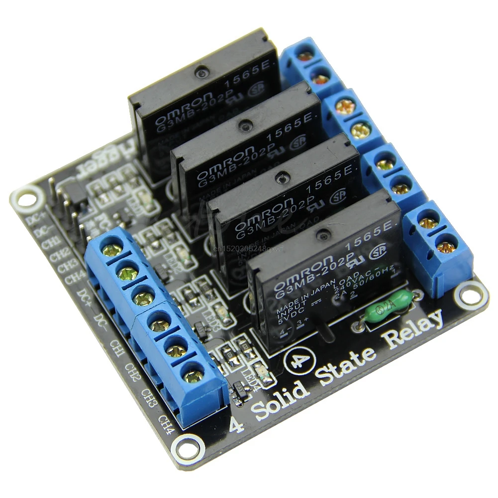 5V 4 Channel OMRON SSR High Level Solid State Relay Module For 250V2A DEC19 Drop shipping
