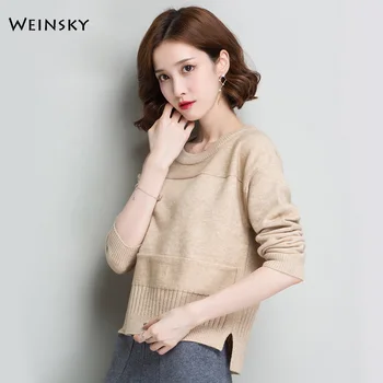 Women Knitted Sweater And Pullovers Korean Fashion Casual Style O-Neck Solid Sweaters Winter And Autumn 2019 New Tops
Women Knitted Sweater And Pullovers Korean Fashion Casual Style O-Neck Solid Sweaters Winter And Autumn 2019 New Tops