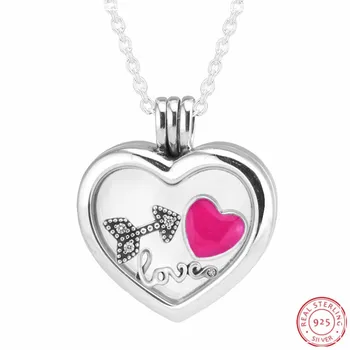 Floating Heart Locket Magenta Heart & Arrow & Love Script Petite Pendant Necklaces for Women Silver 925 Jewelry 60cm FLN033-5
Floating Heart Locket Magenta Heart & Arrow & Love Script Petite Pendant Necklaces for Women Silver 925 Jewelry 60cm FLN033-5