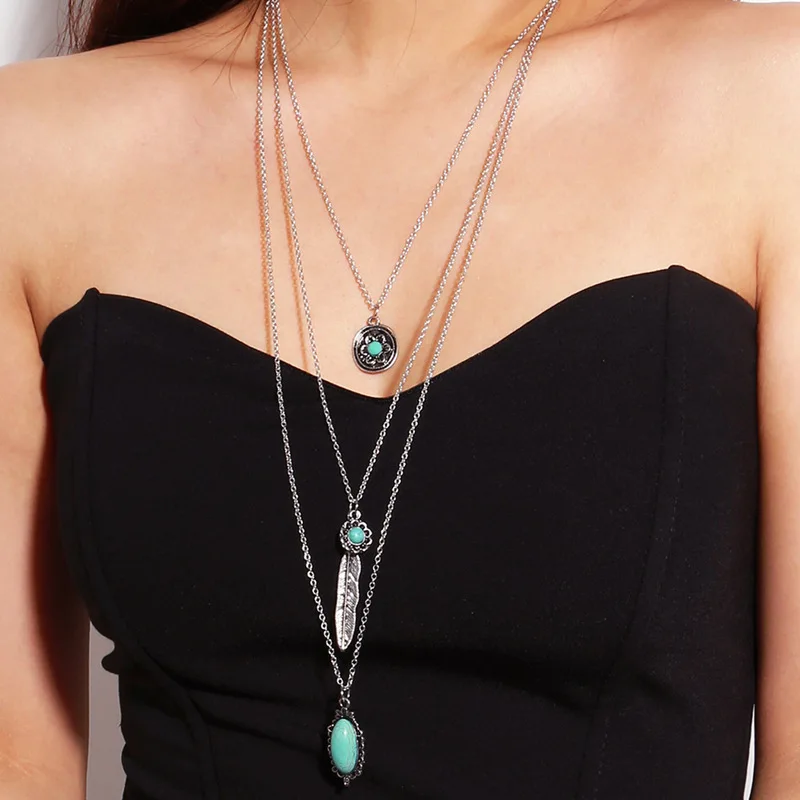 2018 Fashion Retro Feather Tree Leaf Long Statement Multilayer Necklace Bohemian Multi-element Chokers Necklaces Women Jewelry
2018 Fashion Retro Feather Tree Leaf Long Statement Multilayer Necklace Bohemian Multi-element Chokers Necklaces Women Jewelry