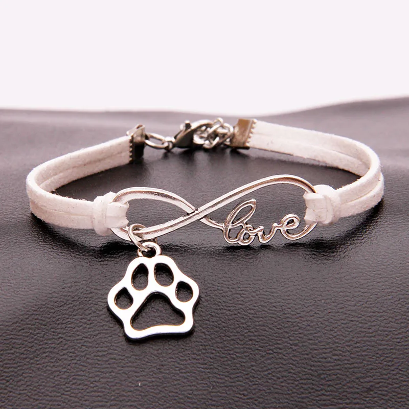 (12pcs/lot) Infinity Love Pets Dogs Lover Cat Animal Bear Paw Charms Pendant Bracelets & Bangles Jewelry For Women Men 19 Color
(12pcs/lot) Infinity Love Pets Dogs Lover Cat Animal Bear Paw Charms Pendant Bracelets & Bangles Jewelry For Women Men 19 Color