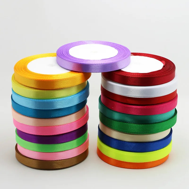 Hot saling 1roll/lot (25yards/roll) 10mm Silk Satin Ribbon For Wedding party cake Gift Decoration DIY Craft Wrapping Supplies
Hot saling 1roll/lot (25yards/roll) 10mm Silk Satin Ribbon For Wedding party cake Gift Decoration DIY Craft Wrapping Supplies