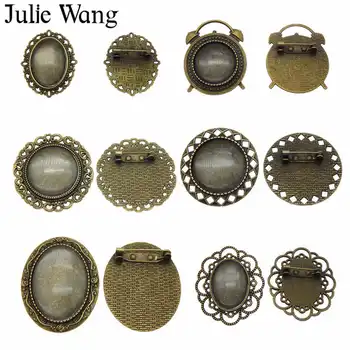 Julie Wang Retro Metal Brooch Pins Alloy Antique Bronze Brooch Blank Setting Base With Glass Cabochon for DIY Jewelry Making
Julie Wang Retro Metal Brooch Pins Alloy Antique Bronze Brooch Blank Setting Base With Glass Cabochon for DIY Jewelry Making