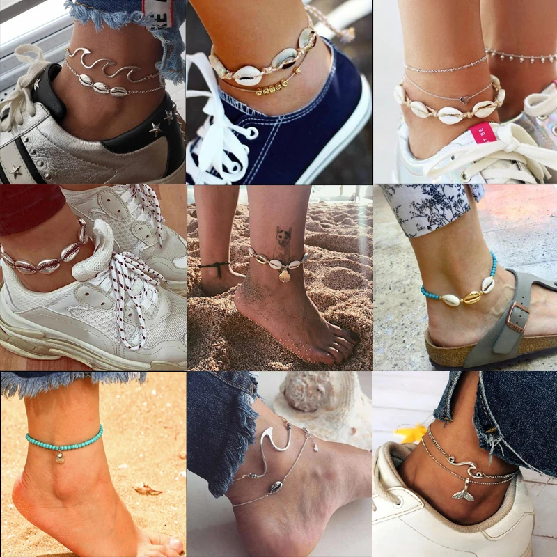 Docona Beach Bohemia Gold Silver Metal Rope Shell Eye Star Pendant Layered Anklet For Women Summer Beads Wave Foot Jewelry
Docona Beach Bohemia Gold Silver Metal Rope Shell Eye Star Pendant Layered Anklet For Women Summer Beads Wave Foot Jewelry
