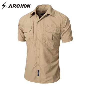 S.ARCHON Summer Quick Dry Tactical Short Sleeve Shirts Men Breathable Lightweight Military Cargo Shirt Casual Loose Army Shirts
S.ARCHON Summer Quick Dry Tactical Short Sleeve Shirts Men Breathable Lightweight Military Cargo Shirt Casual Loose Army Shirts