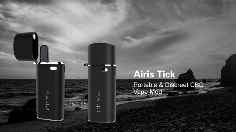 Original Airistech Airis tick Vaporizer 650mah battery vape mod for CBD oil cartridge tank 11mm Voltage Control Vape Pen