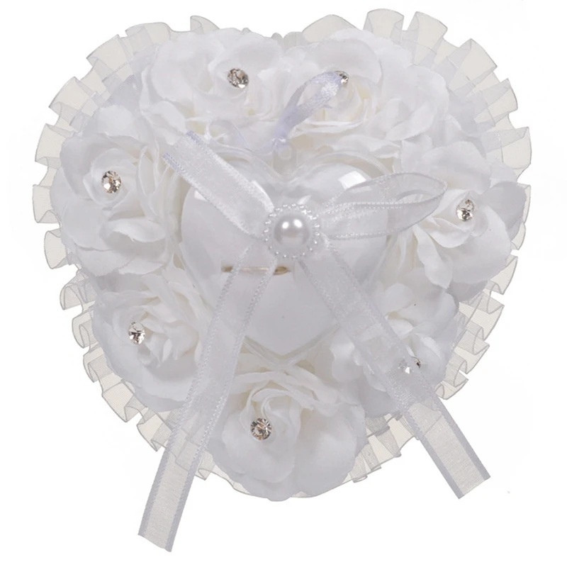 Wedding Ring Pillow,White Ring Pillow For Wedding Lace Crystal Rose Heart Ring Box Wedding Accessories
Wedding Ring Pillow,White Ring Pillow For Wedding Lace Crystal Rose Heart Ring Box Wedding Accessories