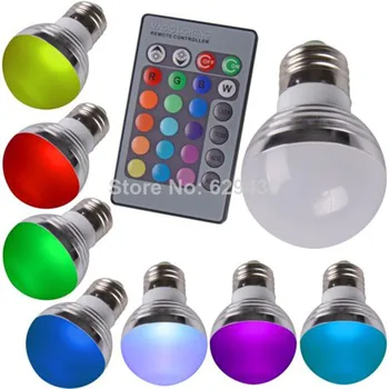E27 5W AC85-265V 16 Colors Changing RGB led bulb lamp light with remote controller
E27 5W AC85-265V 16 Colors Changing RGB led bulb lamp light with remote controller