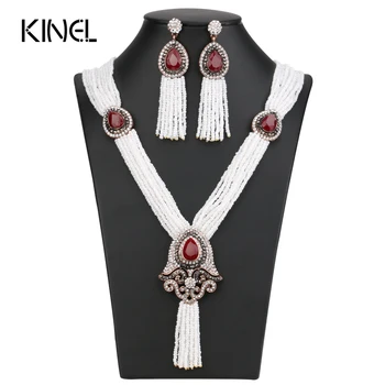 Kinel 2017 New Arrivals Nigerian Wedding Necklace Earring For Women Handmade African Beads Jewelry Set Party Christmas Gifts
Kinel 2017 New Arrivals Nigerian Wedding Necklace Earring For Women Handmade African Beads Jewelry Set Party Christmas Gifts