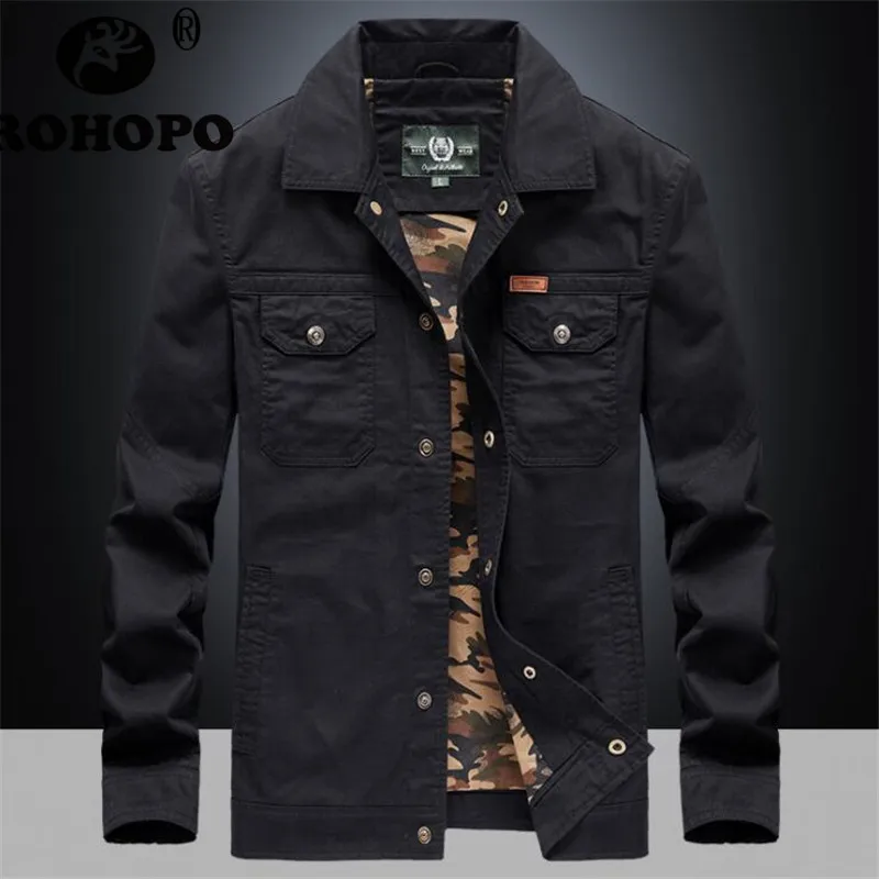 Military Jacket Outwear 100% Cotton Camouflage Cargo Casual Coat 2019 Fashion Designer Brand Cotton Windbreaker Men Pockets Coat
Military Jacket Outwear 100% Cotton Camouflage Cargo Casual Coat 2019 Fashion Designer Brand Cotton Windbreaker Men Pockets Coat