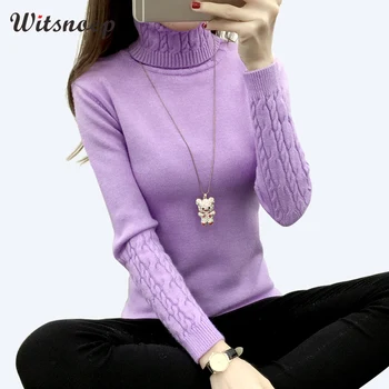 Witsnoep Thick Warm Women Turtleneck Sweater 2018 Autumn Winter Knit Women Sweater And Pullover Female Tricot Jumper Pull Femme
Witsnoep Thick Warm Women Turtleneck Sweater 2018 Autumn Winter Knit Women Sweater And Pullover Female Tricot Jumper Pull Femme