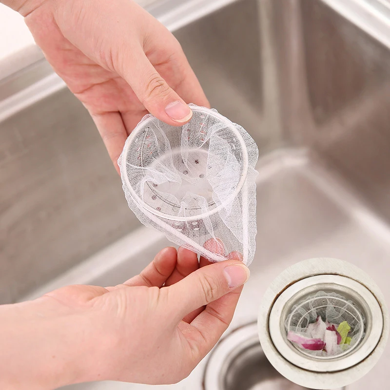 30pcs Disposable Sink Drain Hole Garbage Bag Bathroom Kitchen Waste Bin Filter strainer mesh bag Kitchen Cleaning tool
30pcs Disposable Sink Drain Hole Garbage Bag Bathroom Kitchen Waste Bin Filter strainer mesh bag Kitchen Cleaning tool