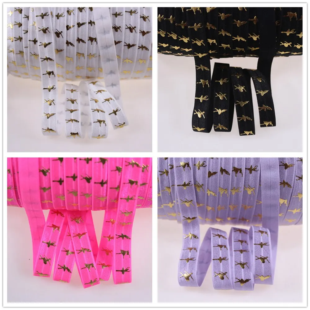 Free shipping gold foil ballet 5/8" fold over elastic, 50yard per roll, good elasticity elastic for hair ties headbands
Free shipping gold foil ballet 5/8" fold over elastic, 50yard per roll, good elasticity elastic for hair ties headbands