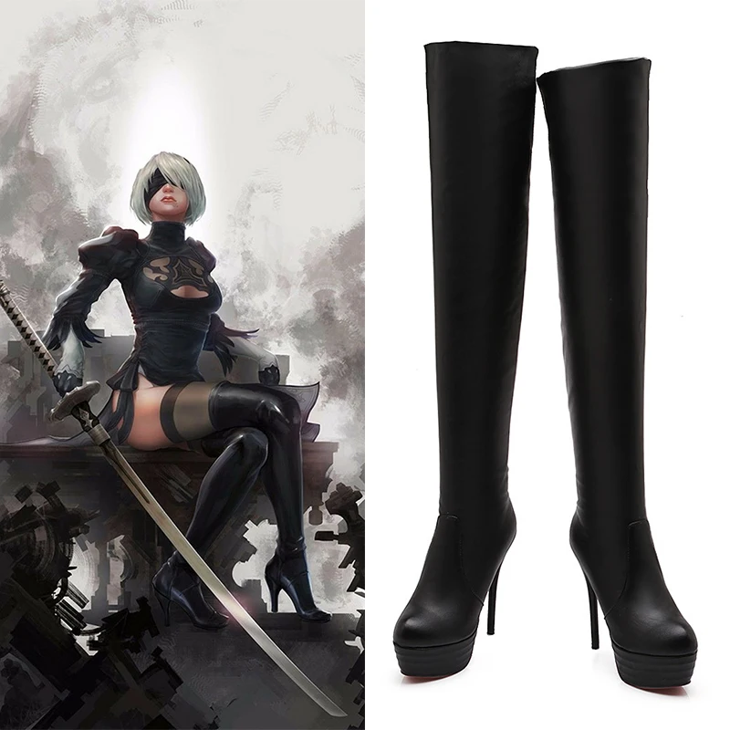 Game NieR:Automata Cosplay Shoes Women Boots 2B YoRHa 2 gou B gata Cosplay Shoes PU Boots Halloween Carnival Party
Game NieR:Automata Cosplay Shoes Women Boots 2B YoRHa 2 gou B gata Cosplay Shoes PU Boots Halloween Carnival Party