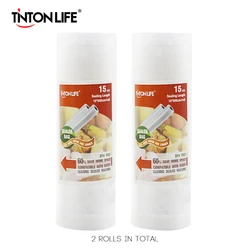 TINTON LIFE 15*500см вакуумные пакеты для хранения вещей и продуктов 2 рулона пакеты съедобной степени