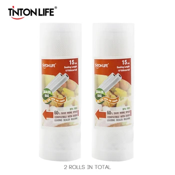 TINTON LIFE 15cm*500cm 2 Rolls/set Vacuum Sealer Storage Bags Grade for Sous Vide and Foodsaver
TINTON LIFE 15cm*500cm 2 Rolls/set Vacuum Sealer Storage Bags Grade for Sous Vide and Foodsaver