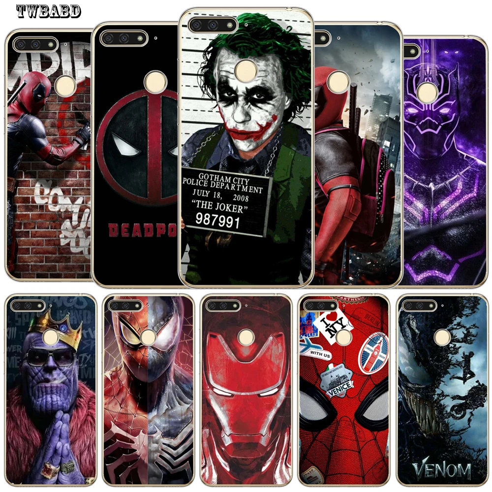 Marvel iron Man Venom Deadpool Spiderman Soft Silicone Case for Cover Huawei Y6 2018 Y6 Y5 Prime 2018 Y5 Y3 2017 Y5 II Y6 II
Marvel iron Man Venom Deadpool Spiderman Soft Silicone Case for Cover Huawei Y6 2018 Y6 Y5 Prime 2018 Y5 Y3 2017 Y5 II Y6 II