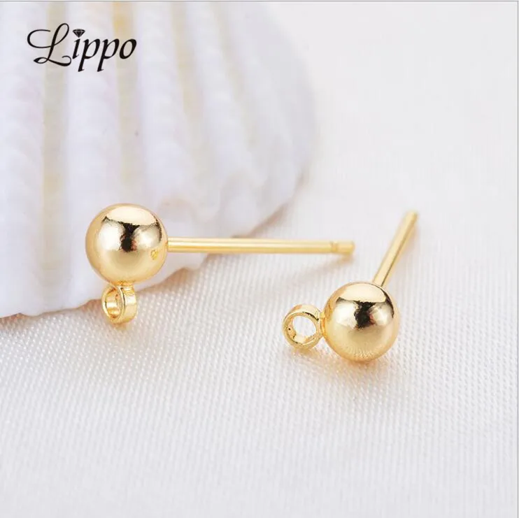24pcs Gold plated Earring Posts Round Copper Back Earrings Blank/Base Connector Diy Fine Jewelry Findings
24pcs Gold plated Earring Posts Round Copper Back Earrings Blank/Base Connector Diy Fine Jewelry Findings