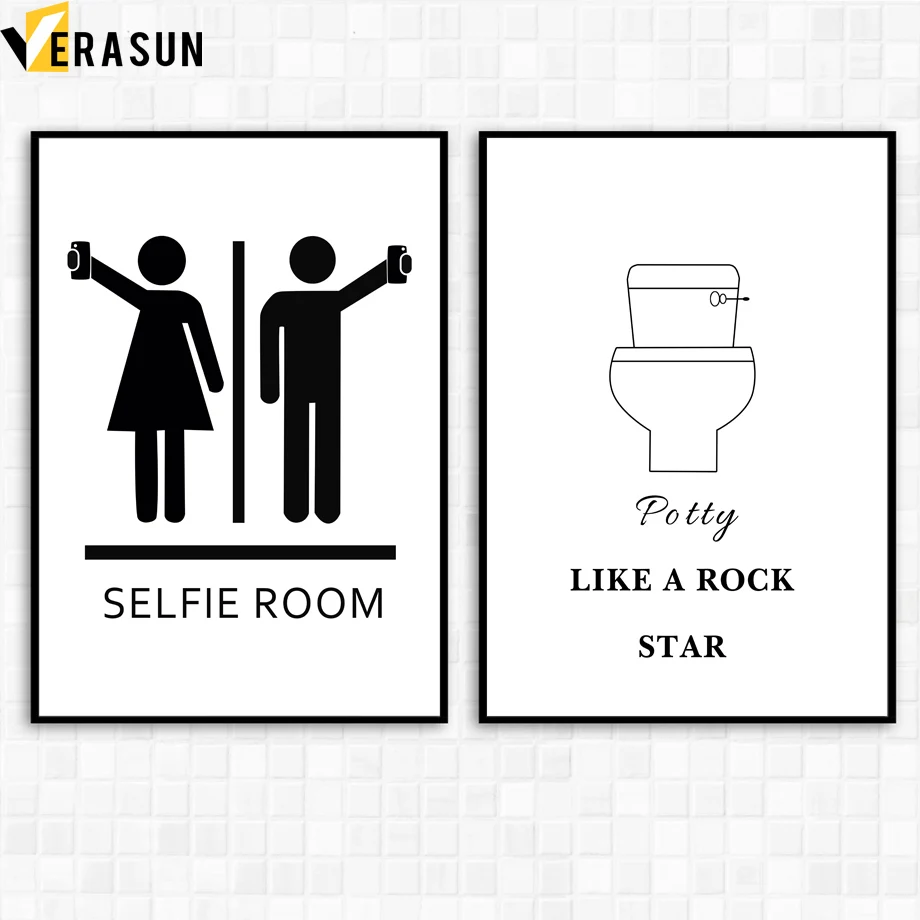 Modern Minimalism Toilet Room Wall Art Canvas Painting Nordic Posters And Prints Black White Wall Pictures For Bathroom Decor
Modern Minimalism Toilet Room Wall Art Canvas Painting Nordic Posters And Prints Black White Wall Pictures For Bathroom Decor