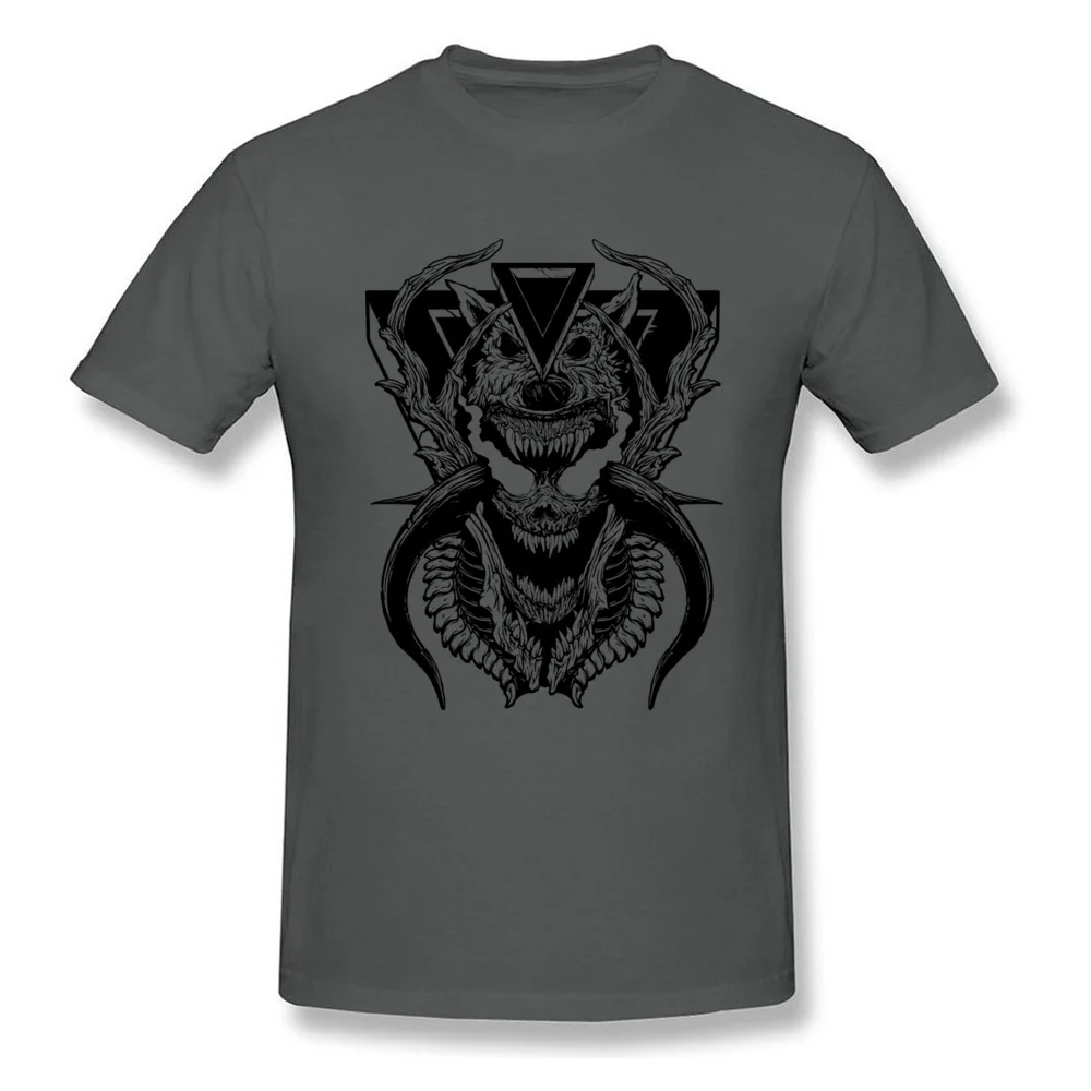Demon Wolf Funny Labor Day 100% Cotton O Neck Man Tees Casual Clothing Shirt Prevailing Short Sleeve T-shirts Drop Shipping Demon Wolf carbon