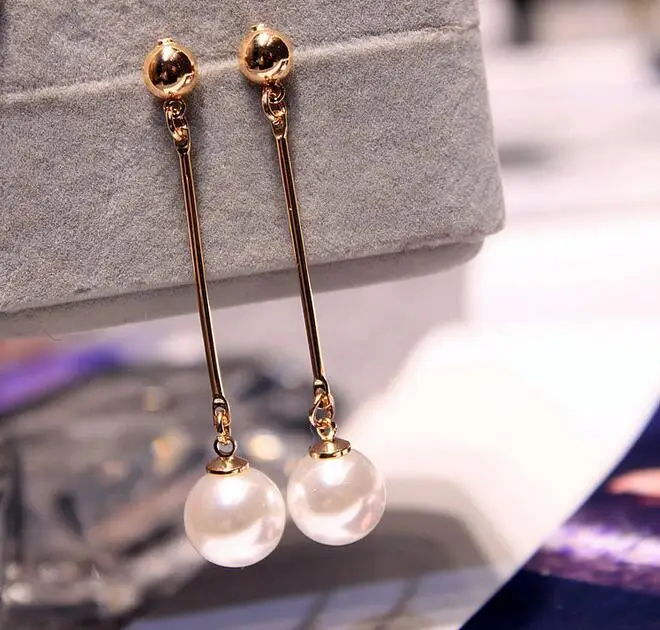 Korean Simulated Pearl Long Tassel Bar Drop Earrings For Women OL Style Sweet Dangle Brincos Party Jewelry Gift Wholesale
Korean Simulated Pearl Long Tassel Bar Drop Earrings For Women OL Style Sweet Dangle Brincos Party Jewelry Gift Wholesale