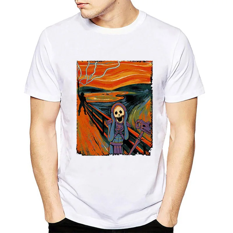 Famous Painting Shouting Screaming Gingerbread Man Sesame Street Cookie Monster Spoof Short-sleeved Men's T-shirt Tops Tee Male
Famous Painting Shouting Screaming Gingerbread Man Sesame Street Cookie Monster Spoof Short-sleeved Men's T-shirt Tops Tee Male