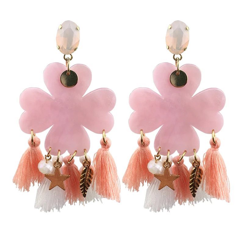 Long Korea Acrylic Flower Earrings For Women Colorful Bohemian Tassel Fringe Dangle Earing Big pendientes 2020 oorbellen New
Long Korea Acrylic Flower Earrings For Women Colorful Bohemian Tassel Fringe Dangle Earing Big pendientes 2020 oorbellen New