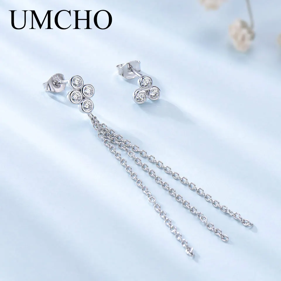 UMCHO Real 925 Sterling Silver Jewelry Asymmetry Tassel Silver Drop Earrings For Women Special Party Gifts Fine Jewelry
UMCHO Real 925 Sterling Silver Jewelry Asymmetry Tassel Silver Drop Earrings For Women Special Party Gifts Fine Jewelry