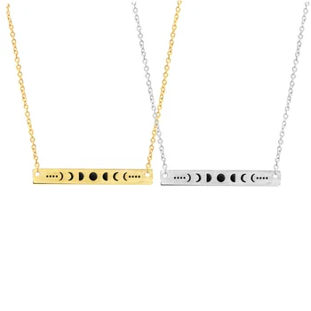 Astronomical Phenomena Moon Phase Necklace Women Bijoux Femme Stainless Steel Chain Bar Statement Necklace 2017 Wholesale
Astronomical Phenomena Moon Phase Necklace Women Bijoux Femme Stainless Steel Chain Bar Statement Necklace 2017 Wholesale