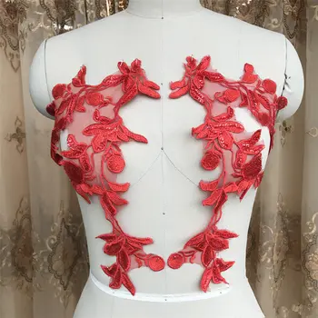 4PC New Design Flat Embroidery Lace Wedding Dress Sequins Applique DIY Bridal Headdress Lace Collar Lace Fabric Patch RS1639
4PC New Design Flat Embroidery Lace Wedding Dress Sequins Applique DIY Bridal Headdress Lace Collar Lace Fabric Patch RS1639