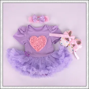 Baby Rompers 3PCs Infant Clothing Set Baby Girls Purple Love Tutu Dress Jumpersuit Headband Shoes
Baby Rompers 3PCs Infant Clothing Set Baby Girls Purple Love Tutu Dress Jumpersuit Headband Shoes