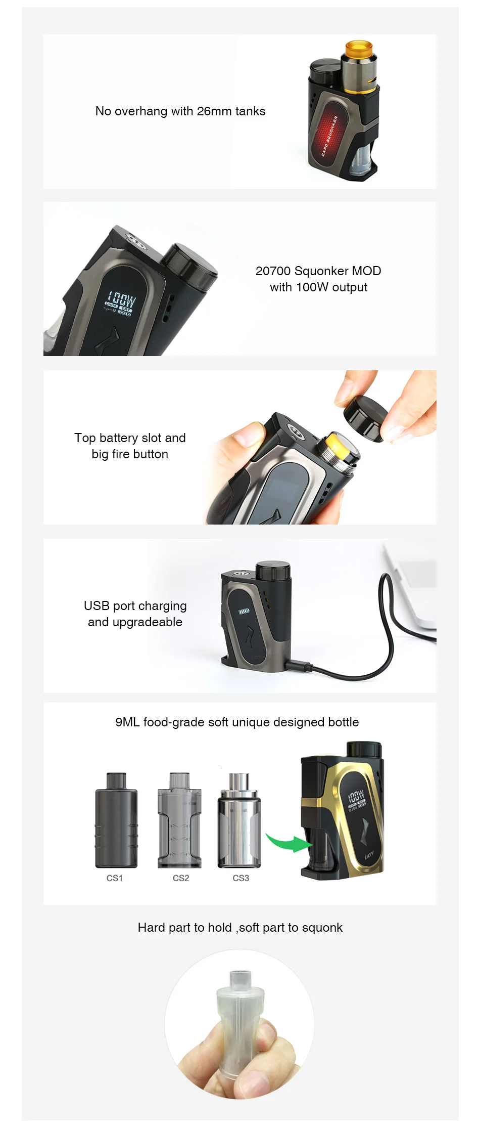 IJOY CAPO 100W 20700 Squonker MOD