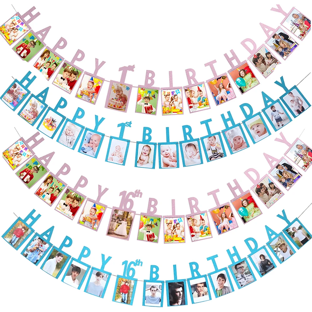 Baby Happy Birthday Boy Girl 1 /16/18/21/30/40/50/60 Years Old Paperboard Decoration for Birthday Party Photo Booth Wall Banner
Baby Happy Birthday Boy Girl 1 /16/18/21/30/40/50/60 Years Old Paperboard Decoration for Birthday Party Photo Booth Wall Banner