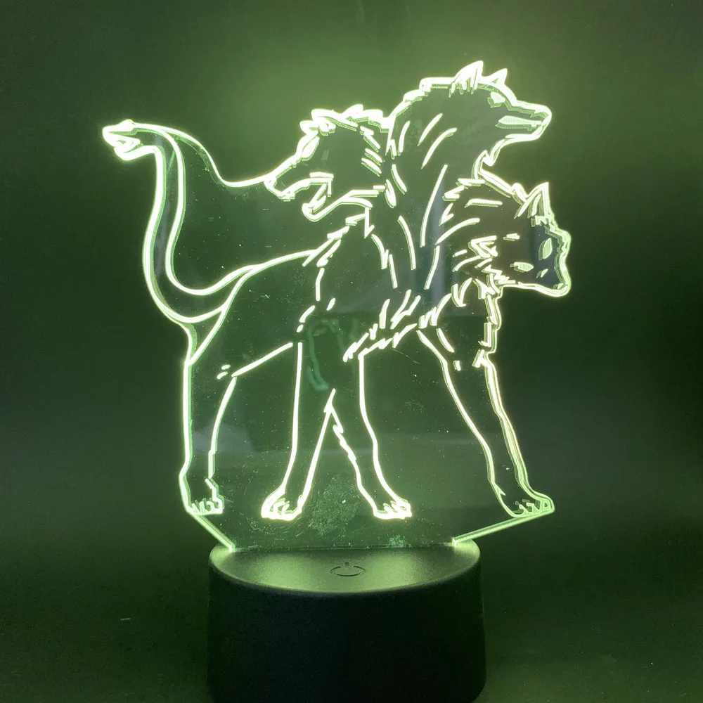 Led Night Light Supernatural Three Head Dog Hellhound Figure Color Changing Nightlight for Home Office Room Decorative Lamp 3d 
Led Night Light Supernatural Three Head Dog Hellhound Figure Color Changing Nightlight for Home Office Room Decorative Lamp 3d