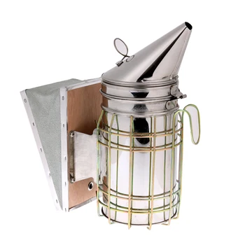 Stainless Steel Bee Keeping Smoker Bee Hive Smoker Transmitter With Heat Shield Protection Beekeeping Equipment tool
Stainless Steel Bee Keeping Smoker Bee Hive Smoker Transmitter With Heat Shield Protection Beekeeping Equipment tool